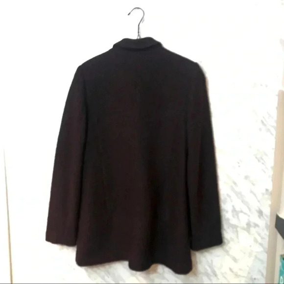 RW & Co Wool  Pea Coat Dark Purple Size Small - Picture 3 of 4